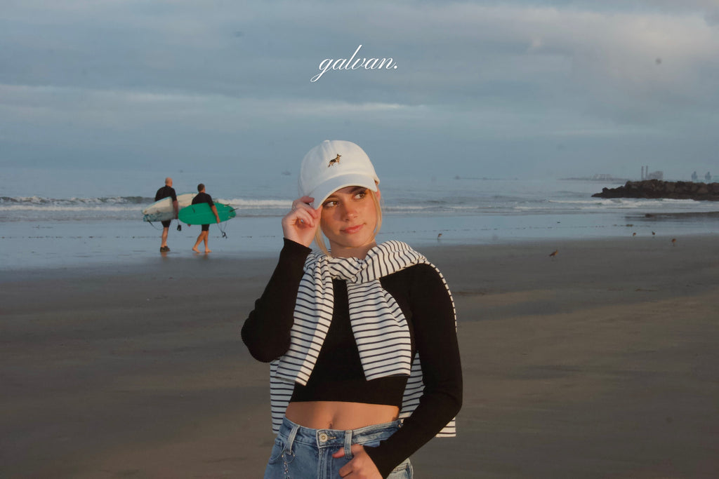 OCÉAN White/Navy Nautical Striped Hoodie (Limited)