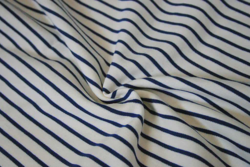 OCÉAN White/Navy Nautical Striped Hoodie (Limited)