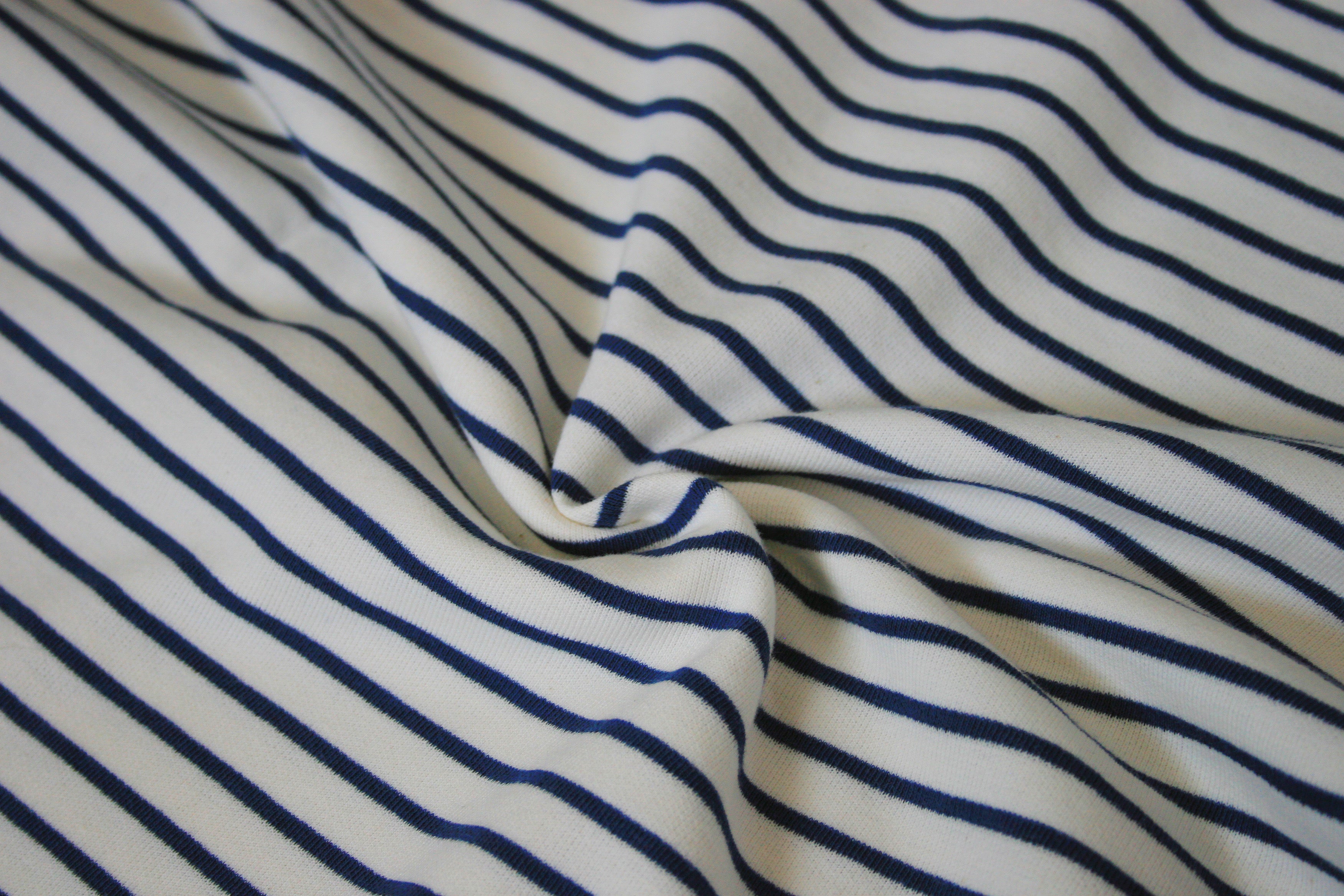 OCÉAN White/Navy Nautical Striped Hoodie (Limited)