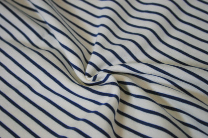 OCÉAN White/Navy Nautical Striped Hoodie