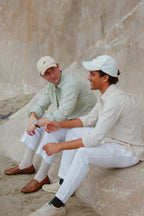 Crema/Beige Corduroy Baseball Cap by Ethan Galvan