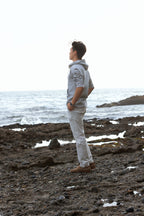OCÉAN White/Navy Nautical Striped Hoodie (Limited)
