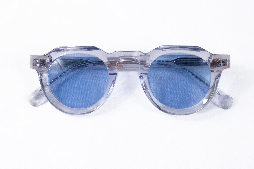 The Burkina Sunglasses | Transparent/Tuareg Blue | by Ethan Galvan (PREORDER)