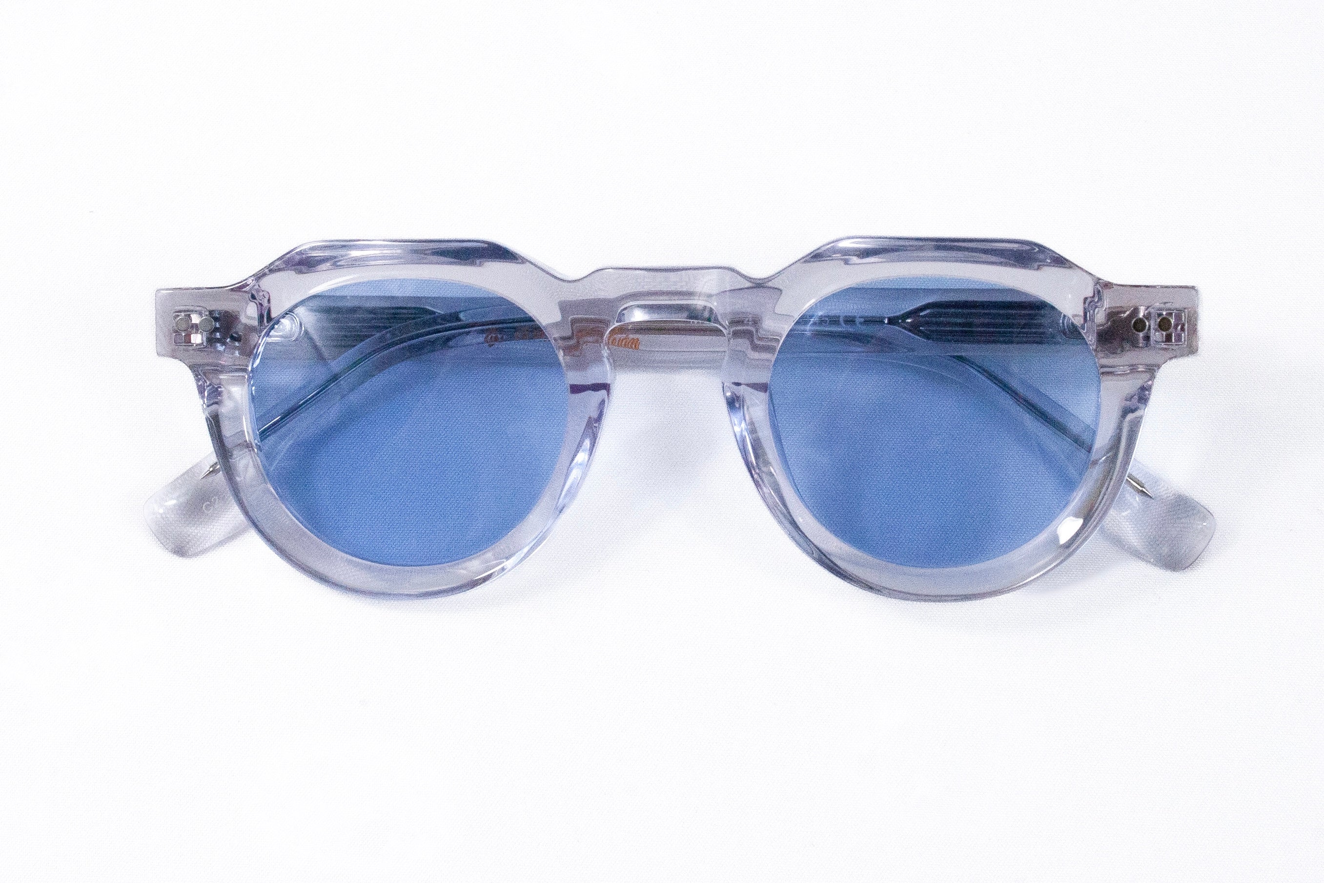 The Burkina Sunglasses | Transparent/Tuareg Blue | by Ethan Galvan (PREORDER)