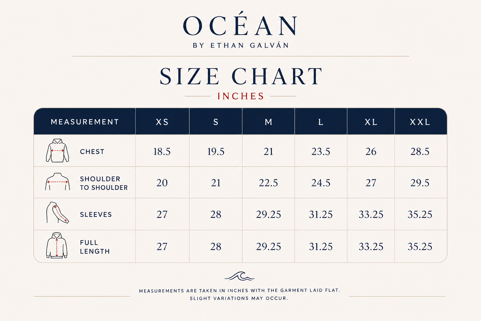 OCÉAN White/Navy Nautical Striped Hoodie (Limited)