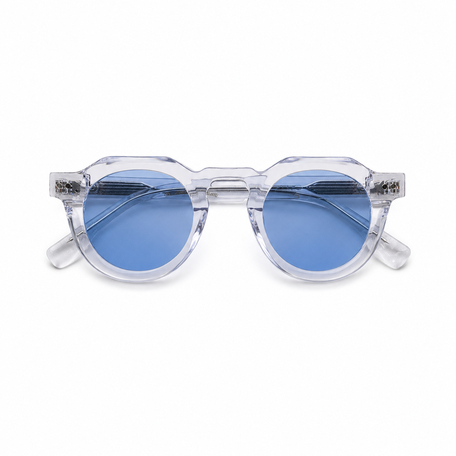The Burkina Sunglasses | Transparent/Blue | by Ethan Galvan