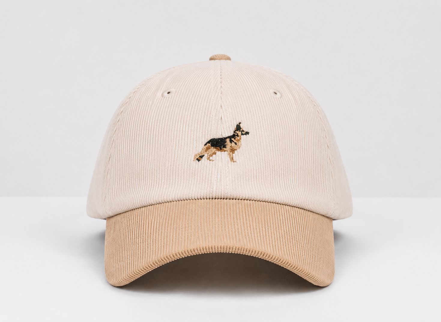 Crema/Beige Corduroy Baseball Cap by Ethan Galvan