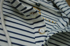 OCÉAN White/Navy Nautical Striped Hoodie (Limited)