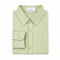 Men’s Pistachio/White Striped Dress Shirt by Ethan Galvan