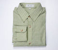 Men’s Pistachio/White Striped Dress Shirt by Ethan Galvan