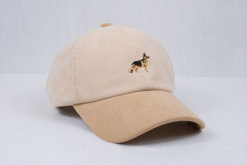 Crema/Beige Corduroy Baseball Cap by Ethan Galvan