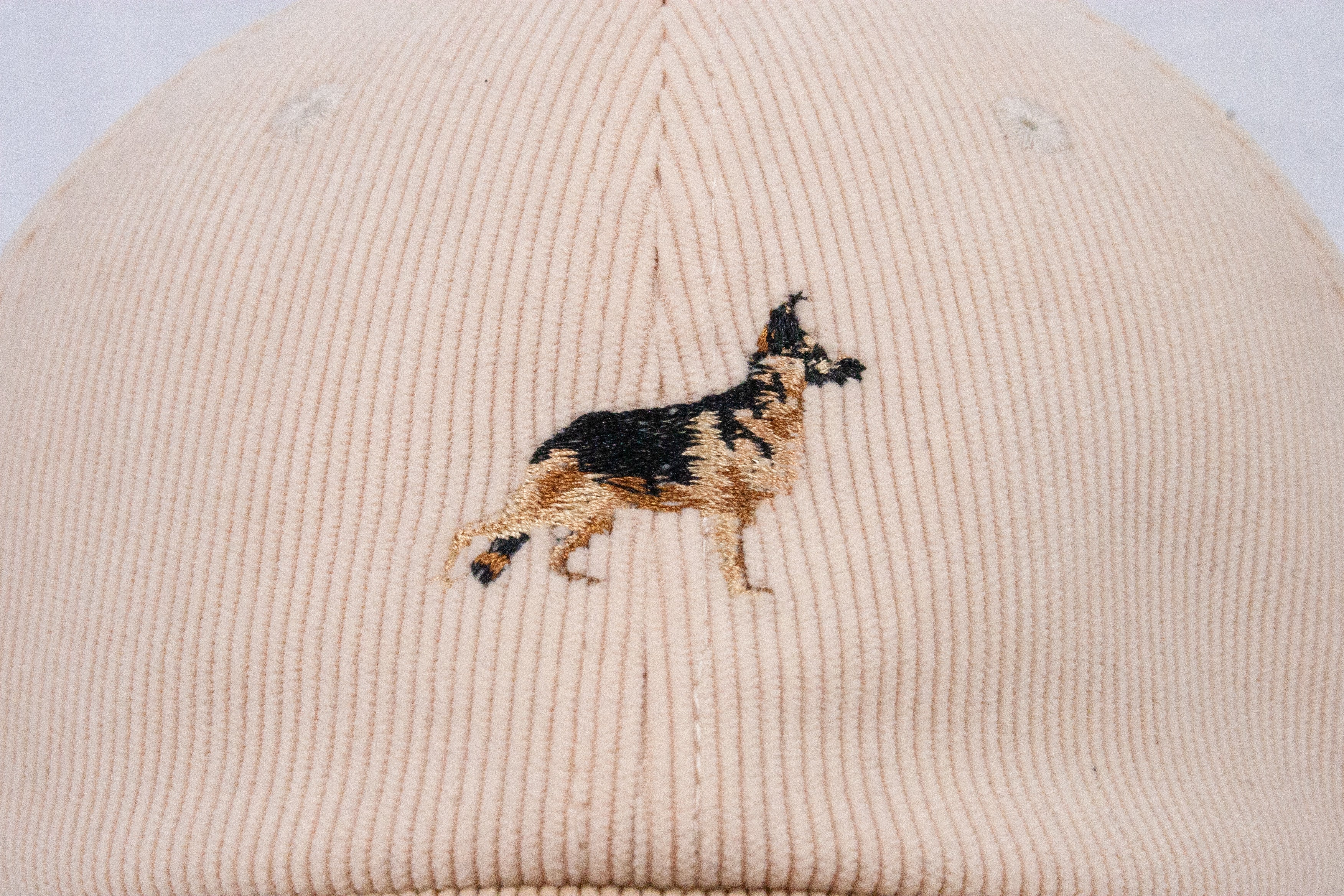 Crema/Beige Corduroy Baseball Cap by Ethan Galvan