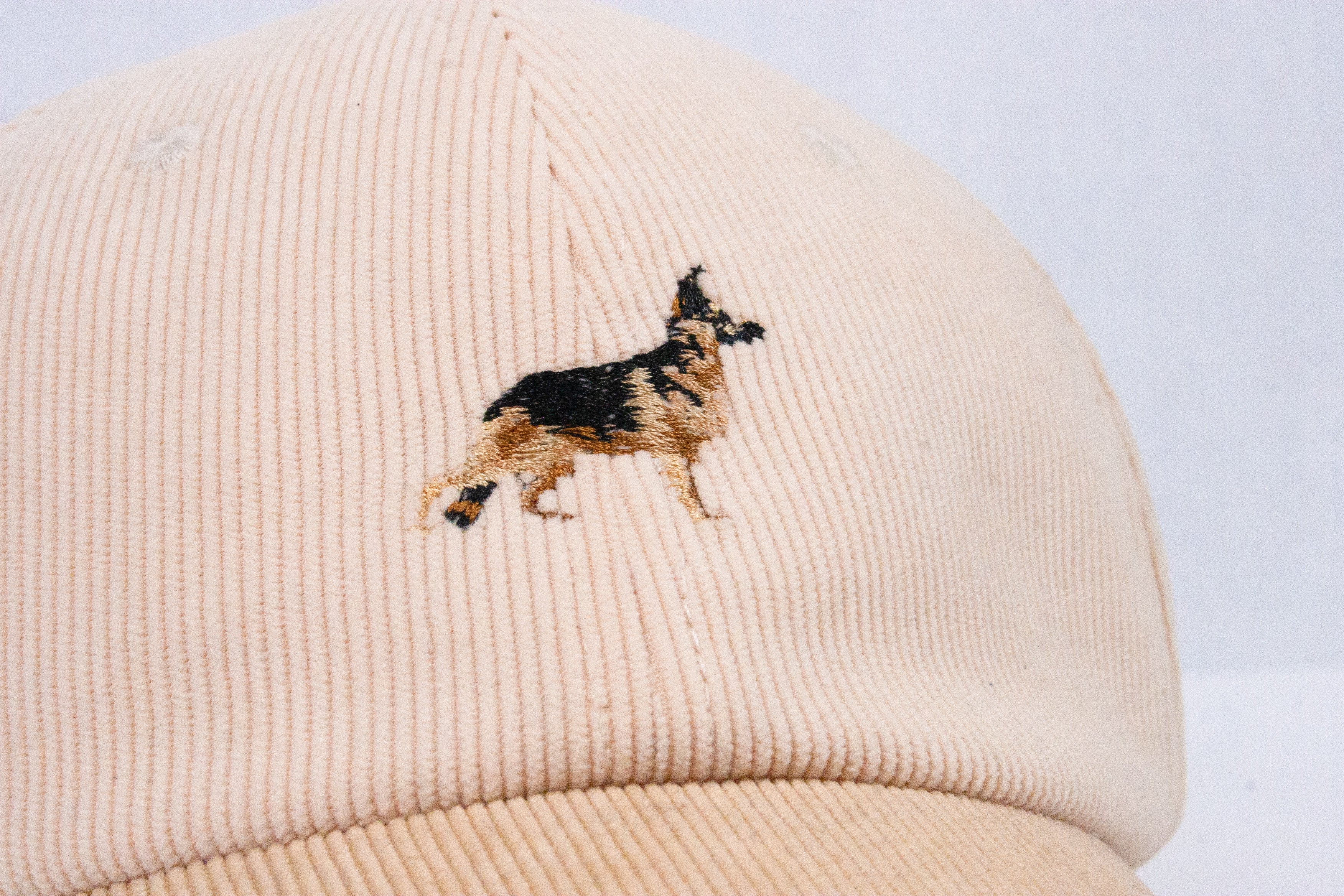 Crema/Beige Corduroy Baseball Cap by Ethan Galvan