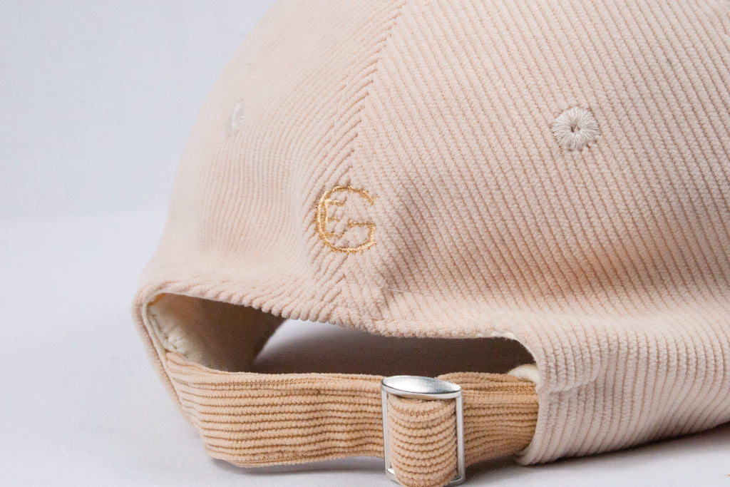 Crema/Beige Corduroy Baseball Cap by Ethan Galvan