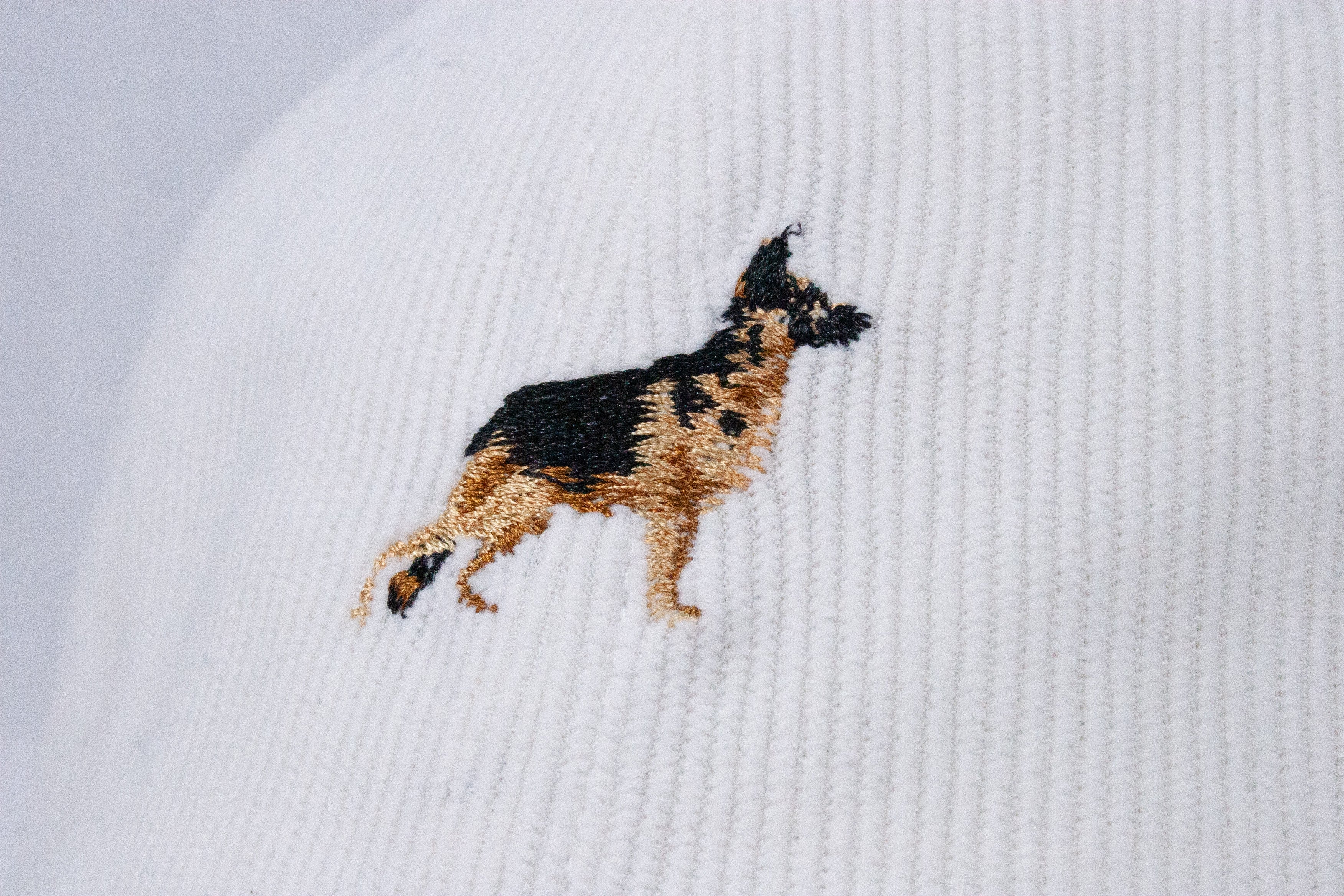 White Corduroy Baseball Cap by Ethan Galvan