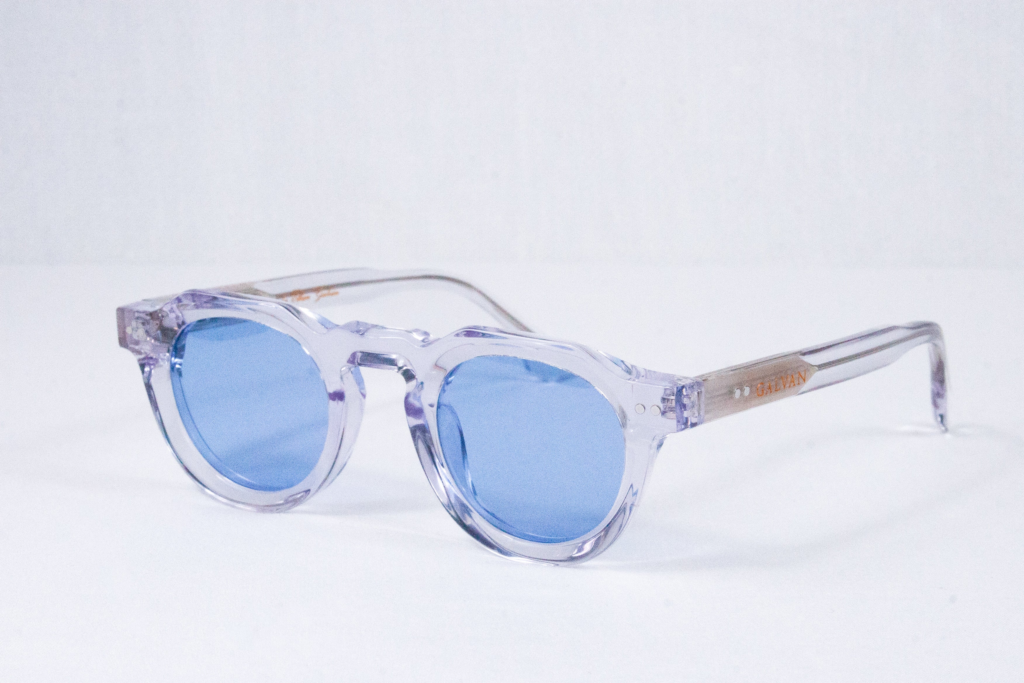 The Burkina Sunglasses | Transparent/Tuareg Blue | by Ethan Galvan (PREORDER)