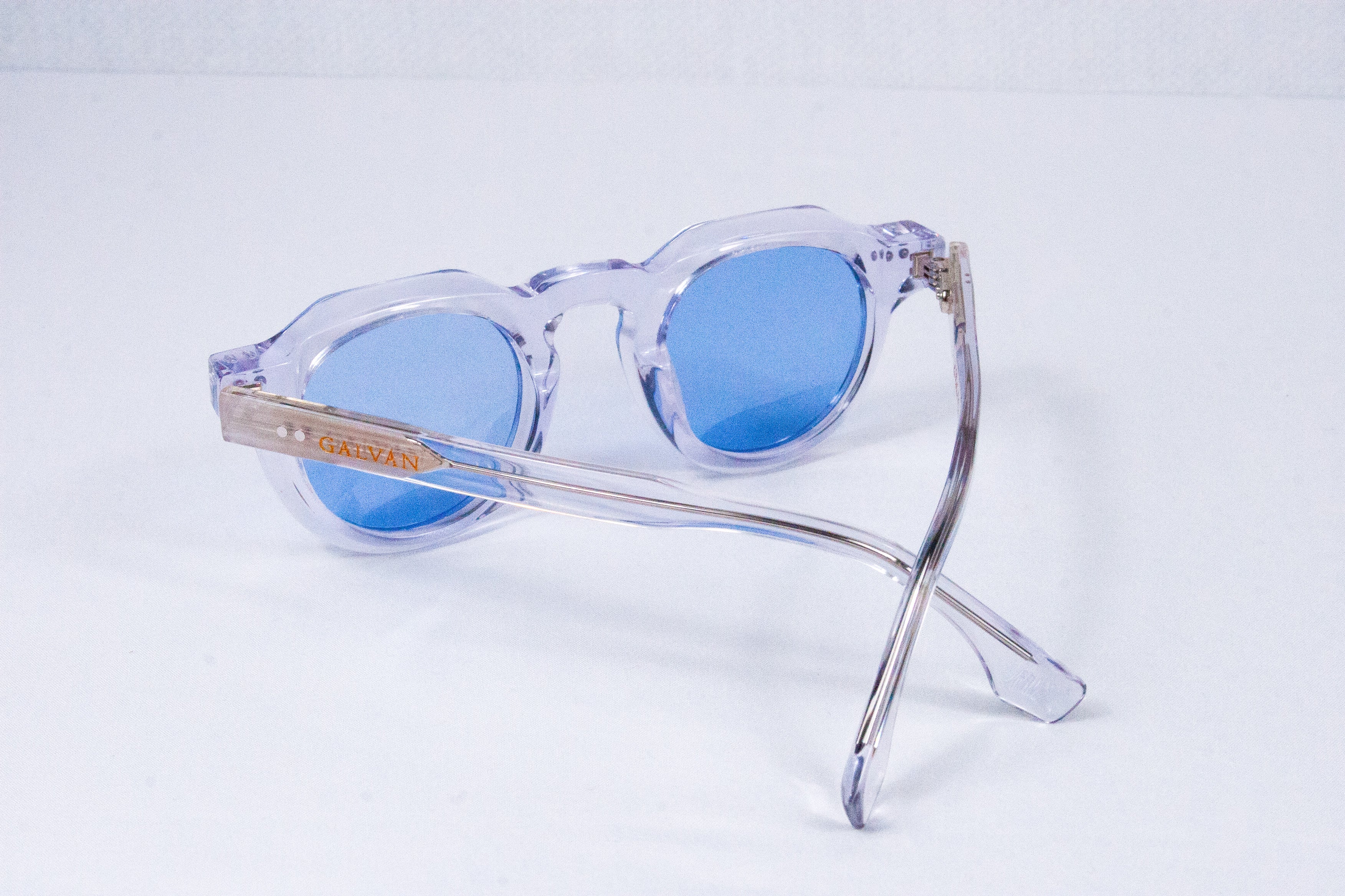 The Burkina Sunglasses | Transparent/Tuareg Blue | by Ethan Galvan (PREORDER)