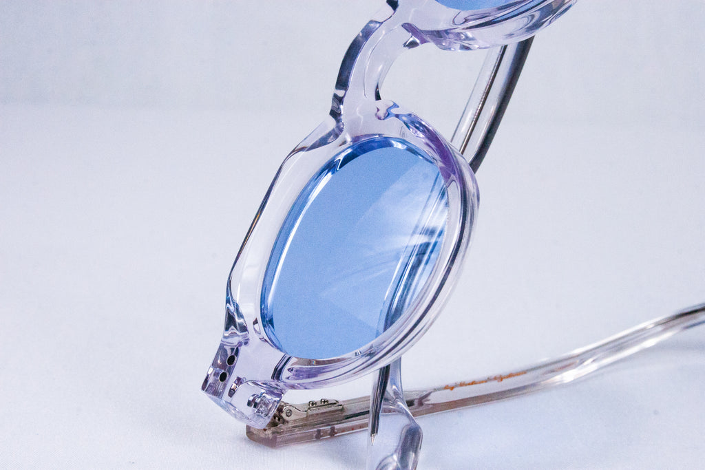 The Burkina Sunglasses | Transparent/Tuareg Blue | by Ethan Galvan (PREORDER)