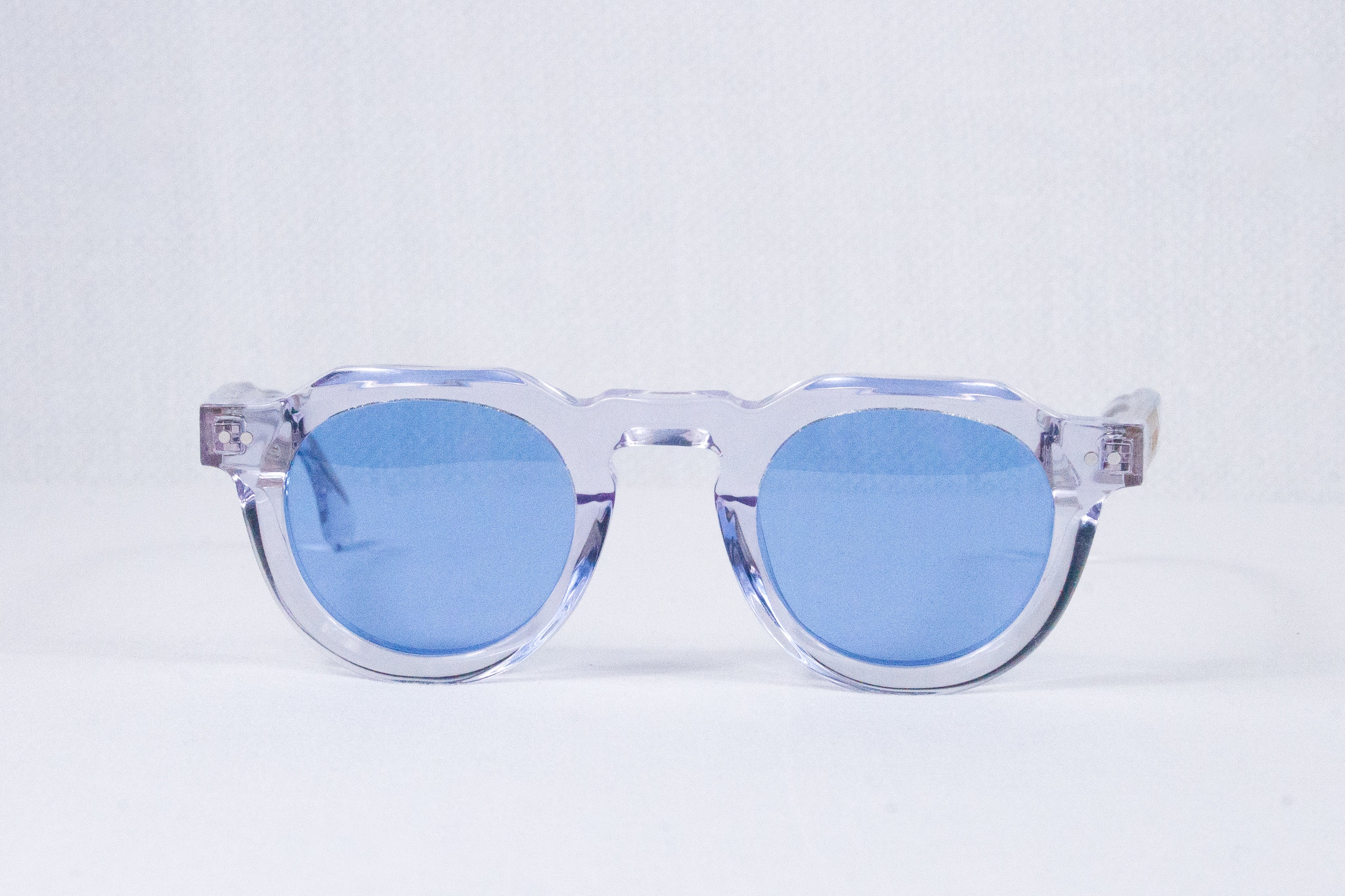 The Burkina Sunglasses | Transparent/Tuareg Blue | by Ethan Galvan (PREORDER)