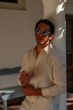 The Burkina Sunglasses | Transparent/Blue | by Ethan Galvan