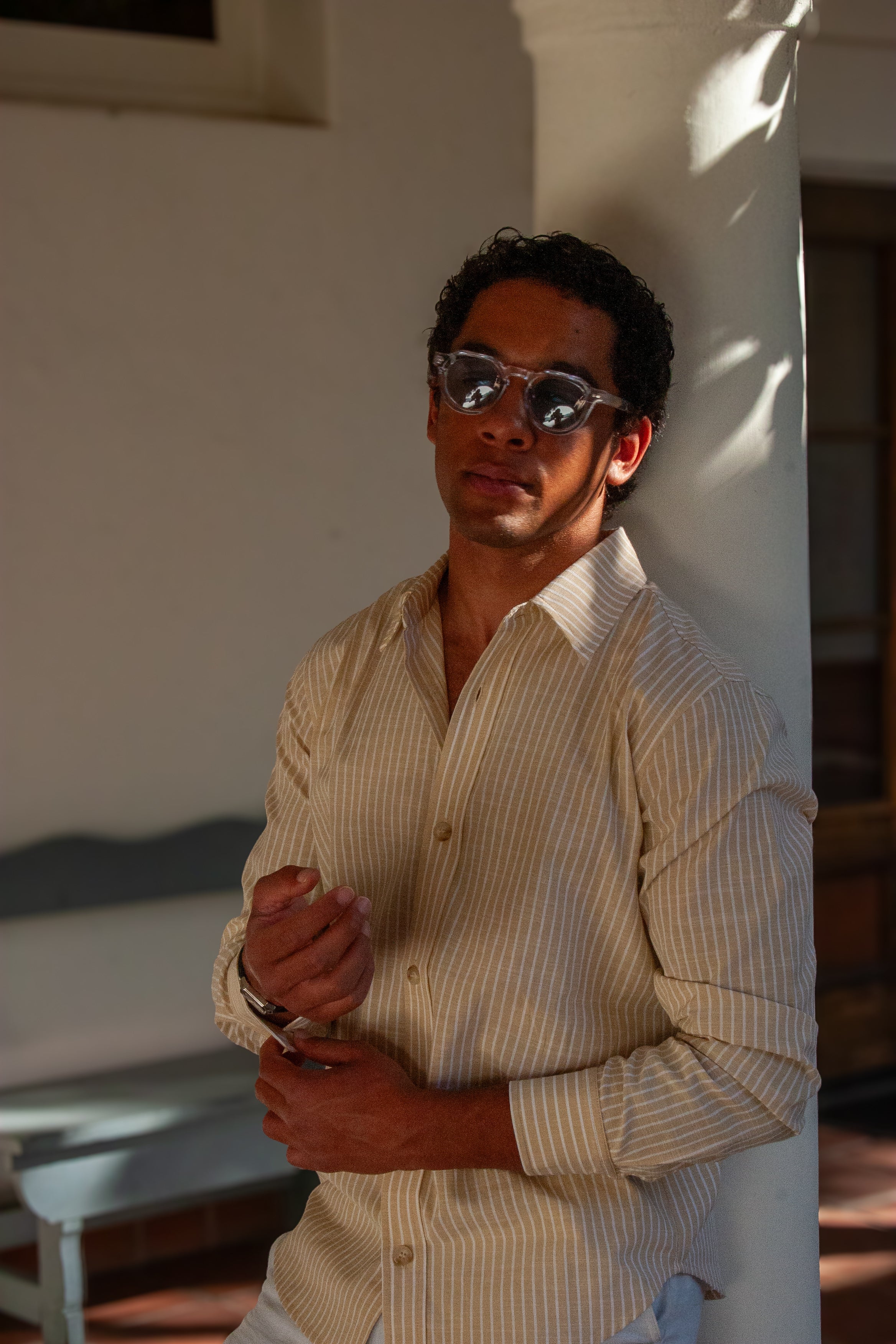 The Burkina Sunglasses | Transparent/Tuareg Blue | by Ethan Galvan (PREORDER)